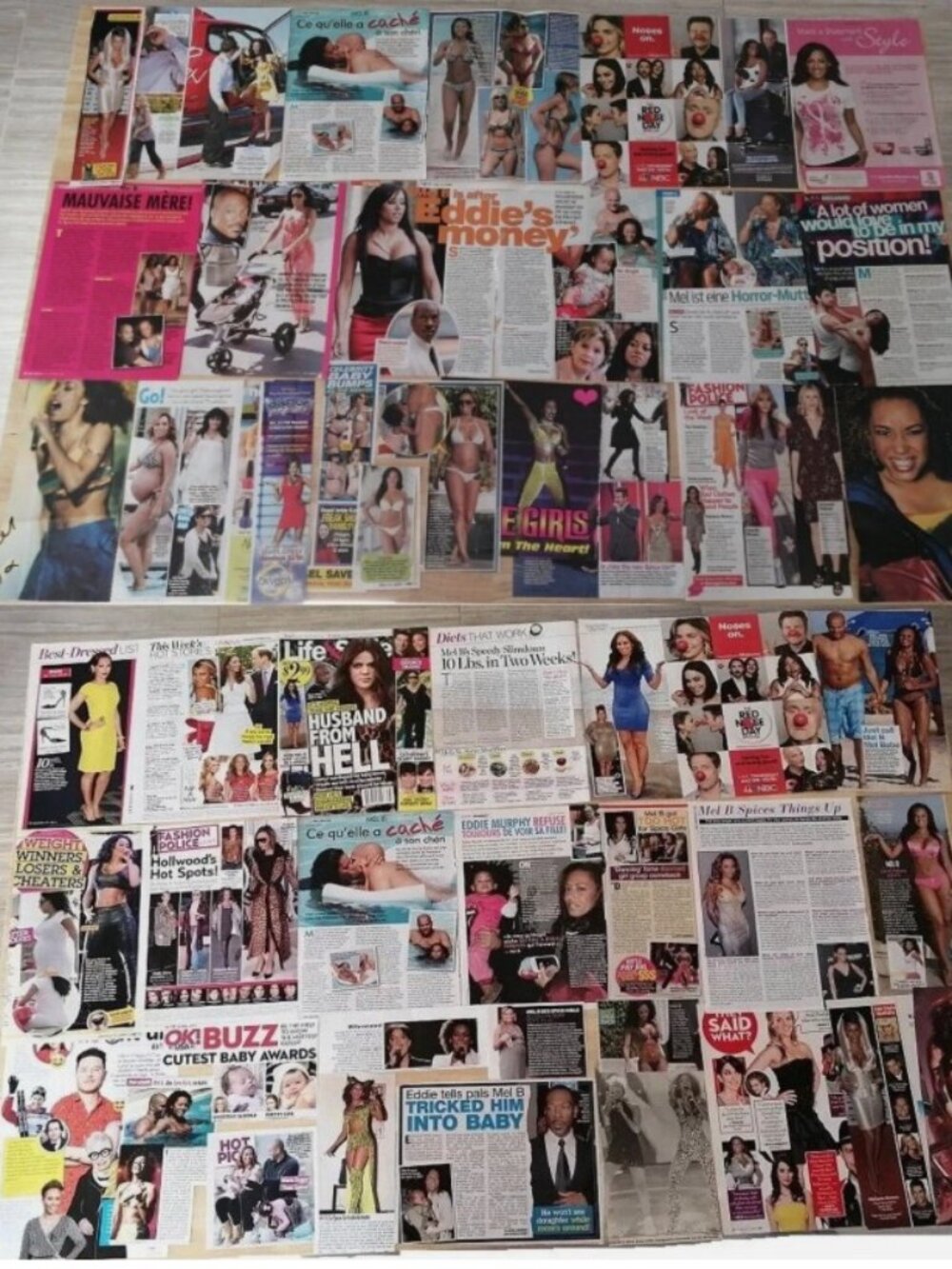 Melanie Brown MEL B magazine Clippings CUTTINGS Coupures de presse SPICE GIRLS